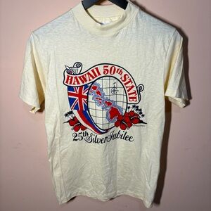 Vintage 80s Hawaii 50th State Jubilee T-Shirt Hanes Beefy-T Single Stitch USA